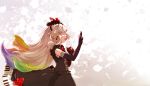  gloves gradient_hair highres ichinose777 jewelry mayu_(vocaloid) multicolored_hair ring singing vocaloid 