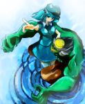  blue_hair hair_bobbles hair_ornament highres jojo_no_kimyou_na_bouken kappa kawashiro_nitori key pointing semania9ja stand_(jojo) touhou twintails water 