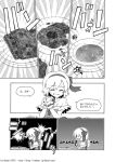  bow capelet chair comic dress drooling eating egg food katari_(ropiropi) left-to-right_manga ribbon toast touhou translated 