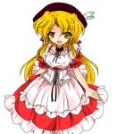  1girl blonde_hair choker feathers hat maid tagme touhou touhou_(pc-98) tsunogiri yellow_eyes yumeko 