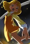  blonde_hair casual haruyama kise_yayoi open_mouth precure short_hair smile_precure! solo yellow_eyes 