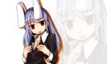  :p animal_ears blazer bunny_ears lavender_hair long_hair looking_at_viewer rabbit_ears red_eyes reisen_udongein_inaba solo taiyou89 tongue touhou zoom_layer 