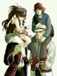  hat highres kudari_(pokemon) minzky multiple_boys nobori_(pokemon) peaked_cap piggyback pokemon pokemon_(game) pokemon_bw touko_(pokemon) touya_(pokemon) uniform 