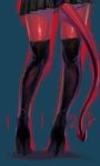  boots bubuzuke close-up dated demon_tail from_behind high_heel_boots high_heels kneesocks_(psg) legs panty_&amp;_stocking_with_garterbelt red_skin shoes skirt solo tail thigh-highs thigh_boots thighhighs 