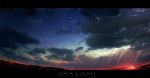  cityscape cloud clouds copyright_request fisheye letterboxed no_humans realistic scenery siirakannu sky star_(sky) starry_sky sunlight sunset 
