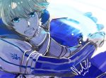 armor blonde_hair blue_eyes fate/prototype fate_(series) green_eyes invisible_air saber_(fate/prototype) shelattic signature solo sword weapon 