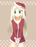  blonde_hair blue_eyes fikusipu hat little_busters!! long_hair noumi_kudryavka santa_costume santa_hat solo 