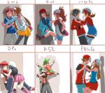  6+girls against_wall bad_id bag bandana bandanna bare_legs baseball_cap beanie black_hair blue_(pokemon) blush boots bow brown_hair cabbie_hat chart cicada_block denim denim_shorts double_bun eye_contact gold_(pokemon) haruka_(pokemon) haruka_(pokemon_emerald) hat hat_ribbon hikari_(pokemon) jacket kneehighs kotone_(pokemon) kouki_(pokemon) kyouhei_(pokemon) long_hair looking_at_another mei_(pokemon) miniskirt multiple_boys multiple_girls naru_(andante) overalls pantyhose pokemon pokemon_(game) pokemon_bw pokemon_bw2 pokemon_dppt pokemon_frlg pokemon_hgss pokemon_rse ponytail red_(pokemon) red_(pokemon)_(remake) ribbon scarf short_hair shorts shoulder_bag skirt smile thigh-highs thighhighs title_drop touko_(pokemon) touya_(pokemon) twintails visor_cap you_gonna_get_raped yuuki_(pokemon) yuuki_(pokemon_emerald) 