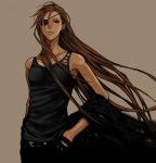  badou_nails brown_hair dogs:_bullets_&amp;_carnage eyepatch gloves highres koutarou_(artist) long_hair male piercing solo 