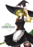  bad_id blonde_hair braid broom character_name hat kirisame_marisa mocchi short_hair solo thigh-highs thighhighs touhou witch_hat yellow_eyes 