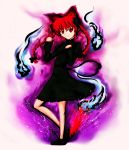  artist_request braid cat_ears highres kaenbyou_rin kaiza_(rider000) long_hair parody red_eyes red_hair redhead ribbon street_fighter street_fighter_iv style_parody tail touhou twin_braids twintails zombie_fairy 