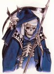  castlevania castlevania:_symphony_of_the_night checkered death_(castlevania) death_(entity) hood kojima_ayami konami maggot scythe skeleton tunic wings 