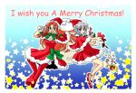  cherry_blossoms_(artist) hat hong_meiling izayoi_sakuya sakura_(doors) santa_costume santa_hat touhou 