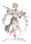 pointy_ears short_hair solo white_wings wings yuetsuki_(ash) 