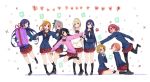  !? 6+girls :o arm_hug ayase_eli black_hair black_legwear blazer blonde_hair blue_hair blush bow cardigan double_arm_hug everyone gift grey_hair grin hair_bow hamayumiba_sou heart hoshizora_rin kneehighs koizumi_hanayo kousaka_honoka loafers love_live!_school_idol_project minami_kotori mouth_hold multiple_girls nishikino_maki open_mouth pantyhose pleated_skirt red_hair redhead ribbon school_uniform shoes short_hair skirt smile sonoda_umi spoken_anger_vein spoken_blush spoken_heart sweater toujou_nozomi twintails yazawa_nico yuri 