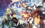  6+girls asuna_(sao) asuna_(sao-alo) dragon dutch_angle everyone kirito kirito_(sao-alo) klein leafa lisbeth lisbeth_(sao-alo) multiple_boys multiple_girls pina_(sao) pointy_ears resized shinon_(sao) shinon_(sao-alo) silica silica_(sao-alo) sword_art_online yui_(sao) yui_(sao-alo) yuuki_tatsuya 