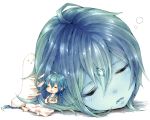  blue_hair braid closed_eyes eyes_closed flute instrument long_hair magi_the_labyrinth_of_magic niwako single_braid sleeping uugo 