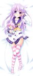  choujigen_game_neptune choujigen_game_neptune_mk2 d-pad dakimakura dress hair_ornament long_hair lying nepgear neptune_(choujigen_game_neptune) on_back purple_eyes purple_hair striped striped_legwear taka(tk2s) thigh-highs thighhighs very_long_hair violet_eyes zettai_ryouiki 