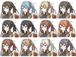  alternate_hair_color black_hair blonde_hair blue_hair blush brown_hair fire_emblem fire_emblem:_kakusei frown grey_eyes long_hair migime1 orange_hair purple_hair selena_(fire_emblem:_kakusei) silver_hair solo translation_request twintails 