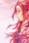  black_gloves crying gloves headband long_hair male profile purple_eyes red_hair redhead solo sosopi tales_of_(series) tales_of_symphonia tears violet_eyes zelos_wilder 