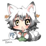  animal_ears dated fox_ears fox_tail lowres open_mouth original rebecca_(keinelove) shirogane_mitsuki short_hair signature solo tail touhou yellow_eyes 