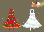 ._. antlers christmas flat_color flying fuju guardian_(journey) hat journey journey_(game) ribbon sack santa_costume santa_hat simple_background standing star traveler 