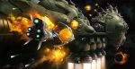  explosion force_(r-type) no_humans noba r-type ship space space_craft starfighter turret weapon 