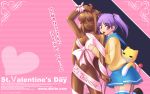  dlsite.com heart highres licking purple_hair rara_(you_haruka) ribbon sarah_(you_haruka) skirt thigh-highs thighhighs valentine wallpaper you_haruka zettai_ryouiki ziptan 