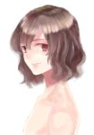  brown_hair bust face inazuma_eleven_(series) inazuma_eleven_go lips looking_at_viewer male red_eyes shindou_takuto shino_(syllable) shirtless solo topless white_background 