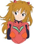  arumi_(arumi-ke) blue_eyes bust long_hair neon_genesis_evangelion orange_hair plugsuit smile solo soryu_asuka_langley souryuu_asuka_langley 