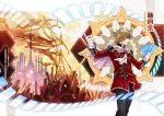 ace_(fft-0) artist_name blue_eyes brown_hair cape card final_fantasy_type-0 gloves kaga scarf signature solo watermark 