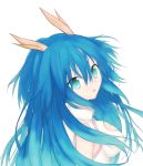  blue_eyes blue_hair highres long_hair looking_at_viewer minataka_tatsuki original pochi_(potihouse) profile simple_background smile solo white_background 