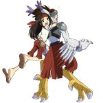  brown_hair digimon girl sandals sylphimon 