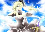  bare_shoulders blonde_hair fate/stay_night green_eyes long_hair ponytail saber saber_lily 