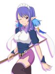  blue_hair breasts elf judith large_breasts maid miniskirt pointy_ears sippori skirt smile solo tales_of_(series) tales_of_vesperia thigh-highs thighhighs wink 