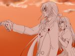  1girl alice_liddell angry blood bow cloud clouds coat crying dress earrings gun heart_no_kuni_no_alice injury jewelry julius_monrey long_hair long_sleeves pixiv_thumbnail ponytail serious tears weapon 