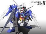  character_name chibi gun gundam gundam_age gundam_age-2 looking_at_viewer mecha no_humans shadow simple_background solo weapon white_background wings yugo_ama_toki 