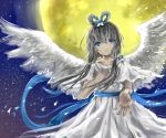  luo_tianyi moon moriz smile solo star_(sky) vocaloid wings 