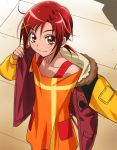  casual haruyama hino_akane jacket looking_at_viewer precure red_eyes red_hair redhead short_hair smile_precure! solo 