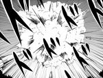  comic explosion gogiga_gagagigo gradient gradient_background mahou_shoujo_madoka_magica missile monochrome rocket 