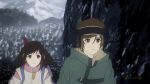  akizuki_maria animated animated_gif asahina_satoru jumping shin_sekai_yori snow tagme watanabe_saki 