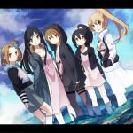  akiyama_mio alternate_hairstyle animal_hood bangs_up black_eyes black_hair blonde_hair blue_eyes bra braid brown_eyes brown_hair dress hajime_(hajime-ill-1st) hirasawa_yui hoodie jacket k-on! k-on!_movie kotobuki_tsumugi long_hair multiple_girls nakano_azusa pantyhose ponytail singing! tainaka_ritsu title_drop twin_braids underwear 