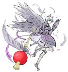  busou_shinki feathers fubuki_(busou_shinki) highres ikuya_koimori mask short_hair solo wings 