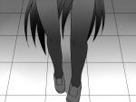  akemi_homura black_hair comic gogiga_gagagigo gradient legs long_hair mahou_shoujo_madoka_magica monochrome pantyhose solo very_long_hair 