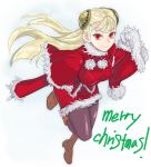  capcom_fighting_jam hair_ornament ingrid kimuchi merry_christmas pantyhose red_eyes santa_costume solo 