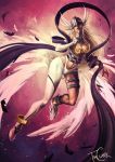  angewomon asymmetrical_clothes bare_shoulders blonde_hair breasts cleavage digimon digimon_adventure feathers head_wings helmet lips ribbon shoes solo thigh_strap wings xsheepi 