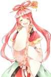  :d ^_^ blush chinese_clothes closed_eyes eyes_closed hair_ornament hair_rings long_hair magi_the_labyrinth_of_magic open_mouth prin_dog red_hair redhead ren_kougyoku smile solo 