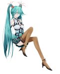  aqua_hair china_dress chinese_clothes hatsune_miku high_heels highres long_hair mono_(shootingstar-hitomi) project_diva project_diva_f shoes solo thigh-highs thighhighs twintails vocaloid world's_end_dancehall_(vocaloid) 