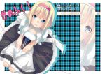  alice_margatroid blonde_hair blue_eyes bow breasts capelet cosplay covering covering_crotch dress gloves hair_bow hairband kirisame_marisa_(cosplay) looking_at_viewer na-c open_mouth short_hair solo touhou wavy_mouth 