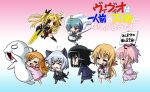  &gt;_&lt; =_= ^_^ ahoge black_legwear blonde_hair blue_eyes blue_hair blush brown_hair cape character_request charlotte_dunois closed_eyes eyes_closed fate_testarossa female gorakujin grey_eyes hair_ribbon heart infinite_stratos kaname_madoka long_hair lyrical_nanoha mahou_shoujo_lyrical_nanoha mahou_shoujo_lyrical_nanoha_strikers mahou_shoujo_madoka_magica miki_sayaka multiple_girls necktie open_mouth pink_hair red_eyes ribbon saki sanya_v_litvyak school_uniform short_hair silver_hair skirt smile strike_witches sword tears touyoko_momoko translation_request twintails vivio weapon 